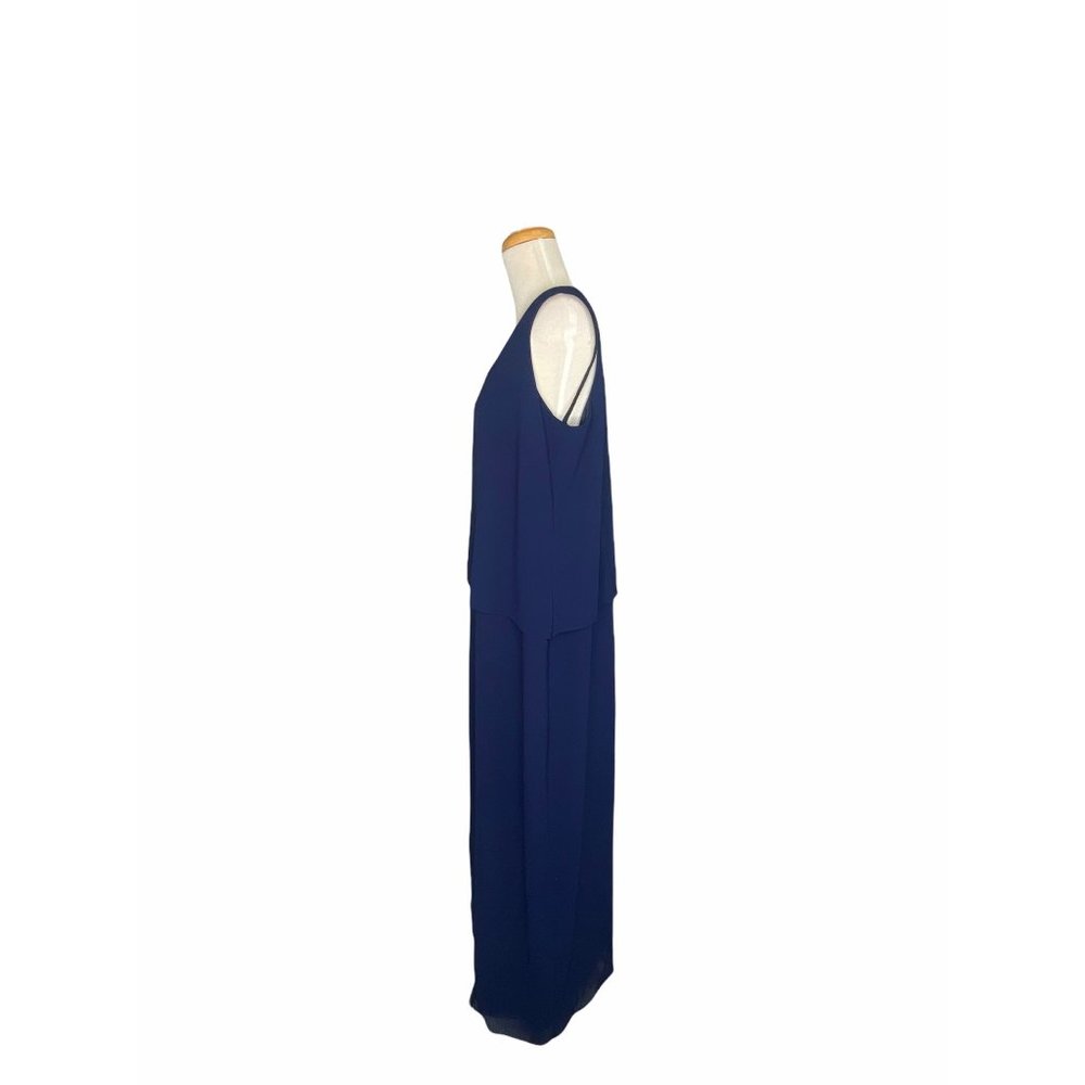 VNTG Ursula of Switzerland Blue Chiffon Dress & Jacket Set Mother of the Bride - Picture 12 of 16